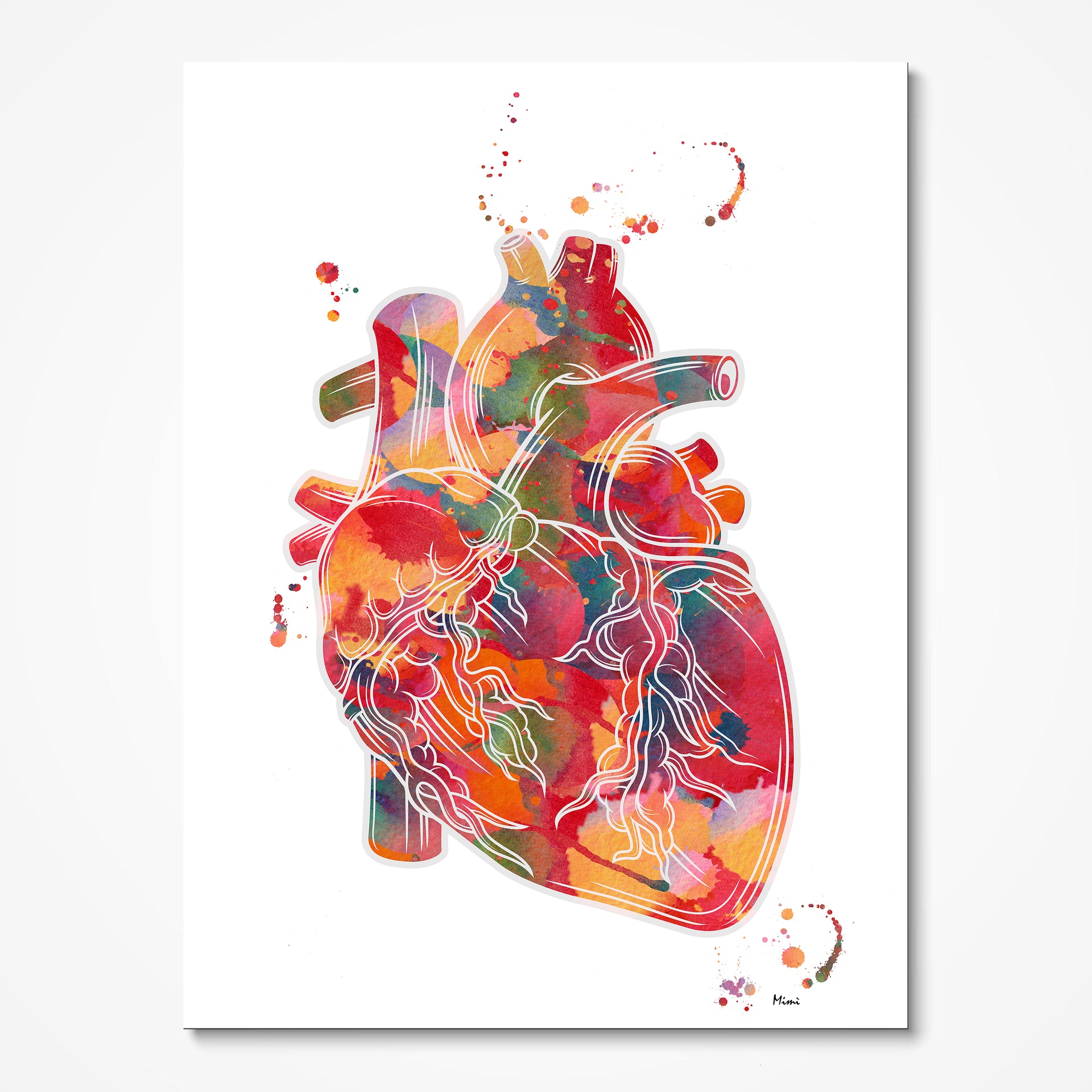 Anatomical Heart Print Abstract Medical Art Poster – MimiPrints Anatomy ...