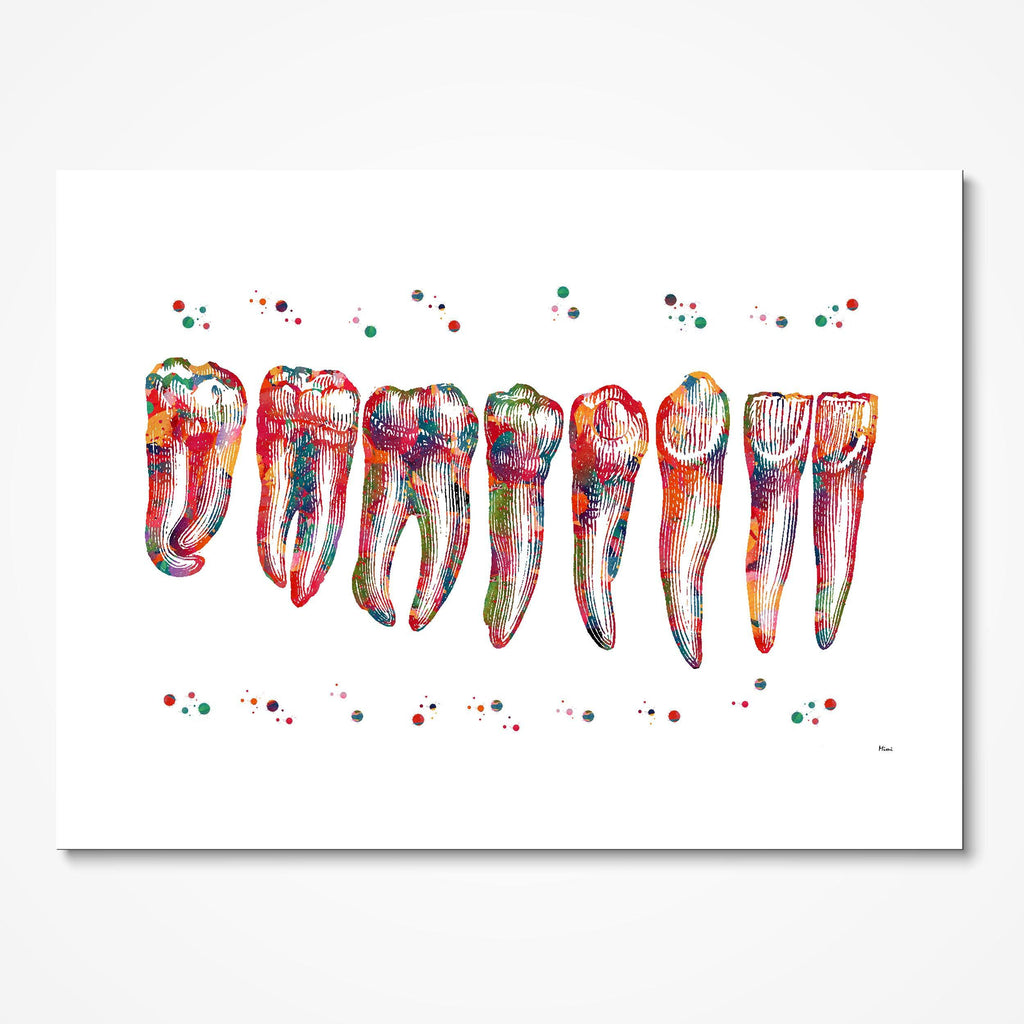 Dentist Tools Anatomy Art Print Dental Instruments Dental Care Art